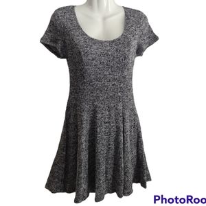 Altar'd State Skater Dress sz XS Navy blue and gray marled